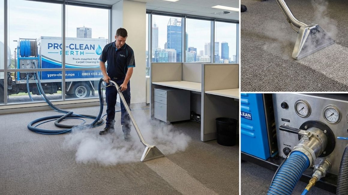 Professional carpet cleaning hot water extraction Perth
