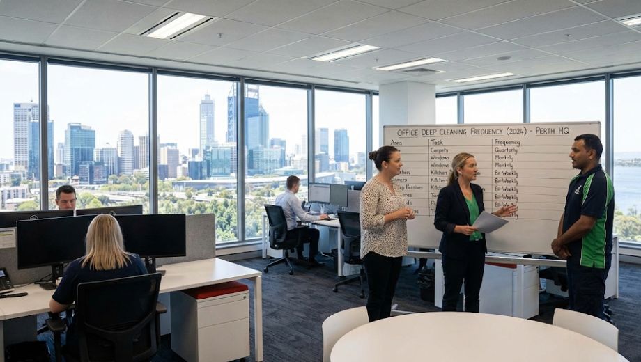 Office deep cleaning frequency Perth workplace
