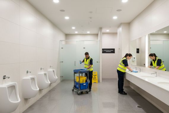 Shopping mall restroom cleaning Perth center