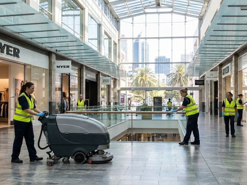 Professional shopping center cleaning Perth retail